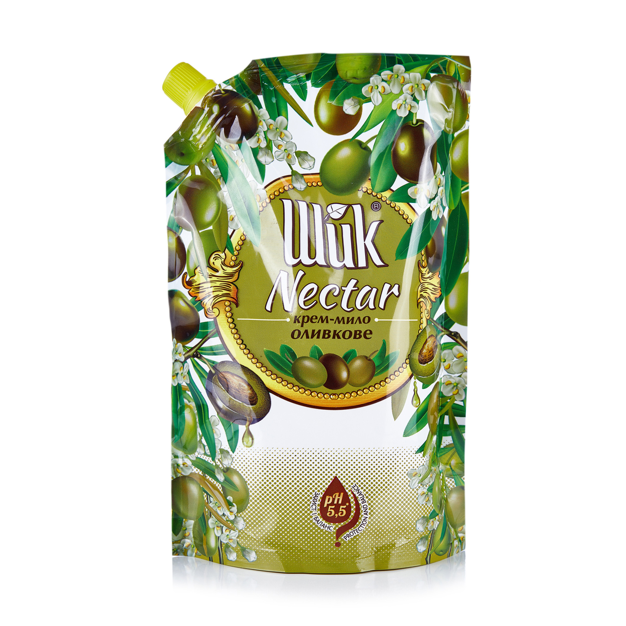 Рідке крем-мило Shik Nectar Оливкове, 460 мл (дойпак)